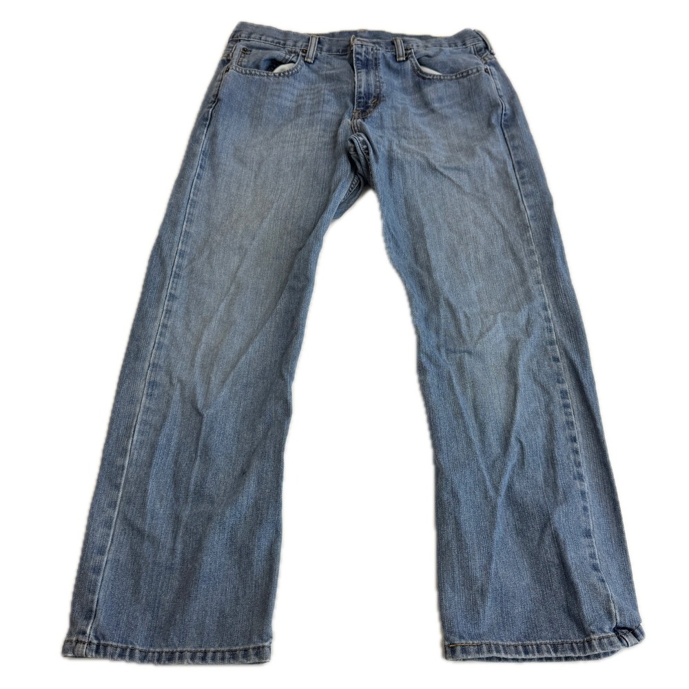 Levi Jeans Mens 32x29 Blue 569 Loose Straight Denim Grunge